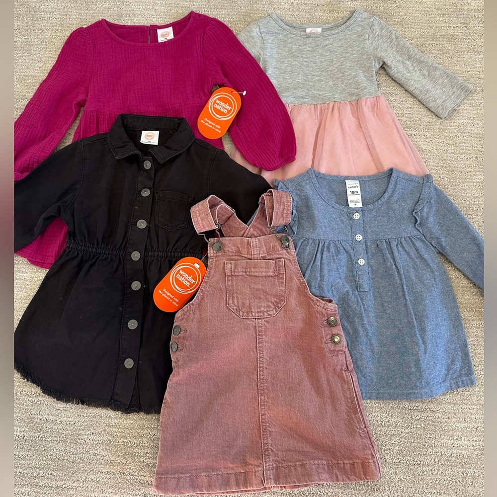 18m Fall Dress Bundle, 5 Dresses Some NWT